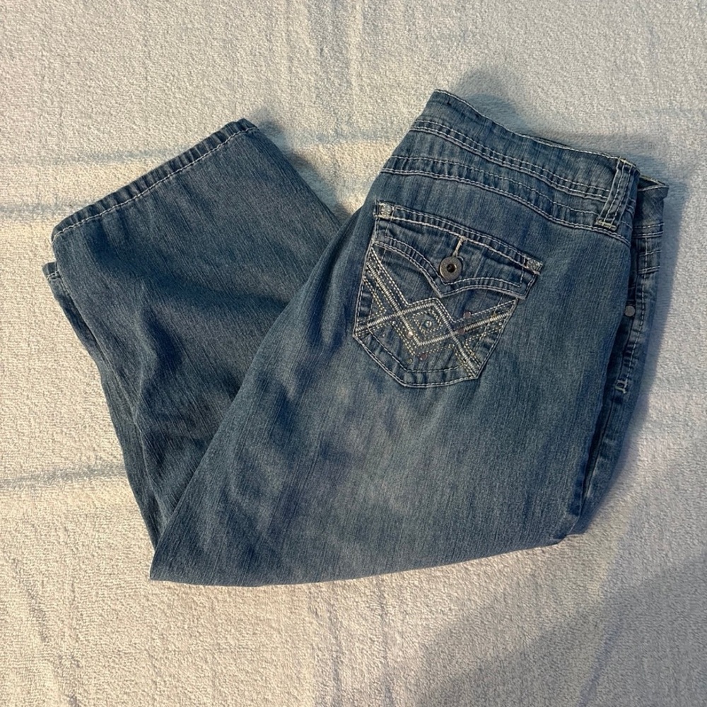 Roz & Ali Blue Jeans with Vintage Distressing